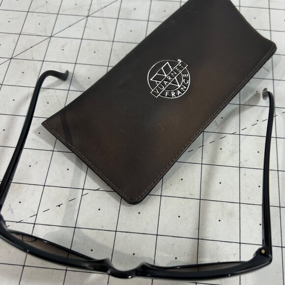 Vuarnet Pouilloux Cat Eye Sunglasses Black Frame Brown Lenses With Case - Picture 6 of 11
